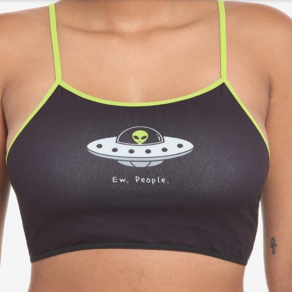 🖤Bioworld Ew People Bralette & 2 pants set - Picture 2 of 7